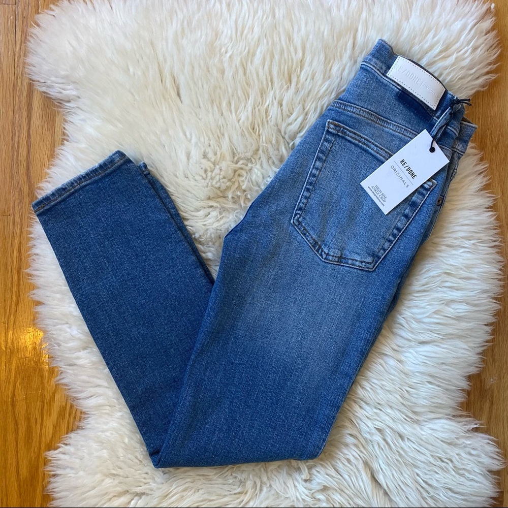 NWT Re/Done High Rise Ankle Crop